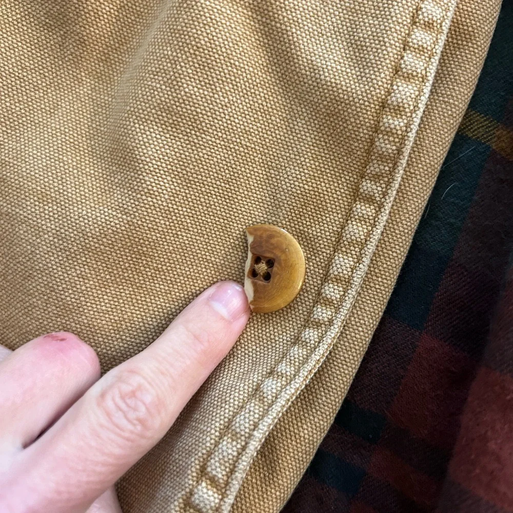 Vintage LL Bean Wool Lined Work Jacket Size XL Chore Coat Canvas Carhartt Style - Picture 3 of 8
